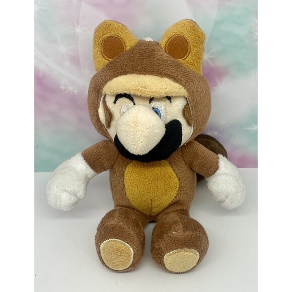 Nintendo Super Mario 3D Land 9" Raccoon TANOOKI MARIO Plush Toy - Picture 1 of 3